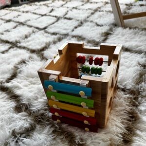 Colorful Wooden Activity Cube for Kids